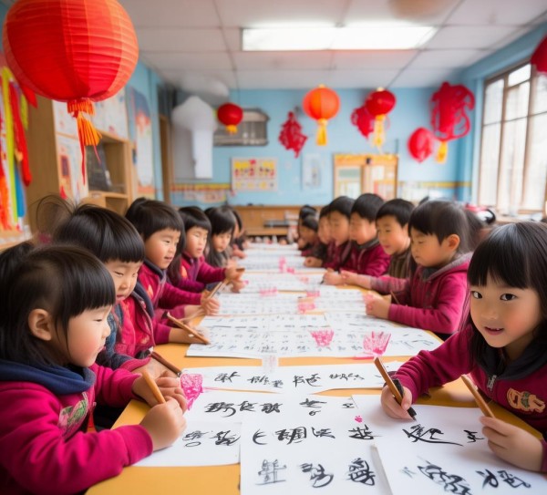 一年级硬笔书法迎新春书法展纪实,一年级硬笔书法迎新春书法展纪实,书法,第1张
