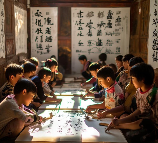邯郸三人行书画院，培育文化新苗，传承硬笔书法艺术,邯郸三人行书画院，培育文化新苗，传承硬笔书法艺术,书法,书法展,第1张