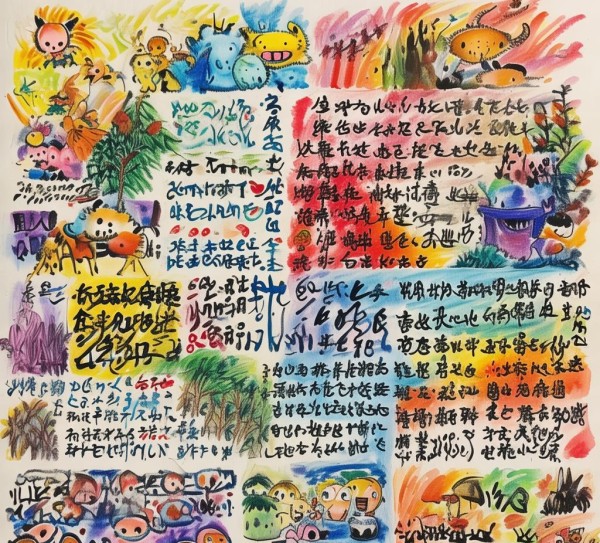 童趣盎然，一年级下册硬笔书画作品艺术之旅,童趣盎然，一年级下册硬笔书画作品艺术之旅,硬笔书画,第1张