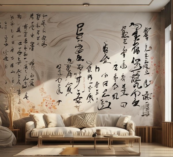 家和韵墨间，书法艺术与动态壁纸的家居美学融合,家和韵墨间，书法艺术与动态壁纸的家居美学融合,书法,第1张